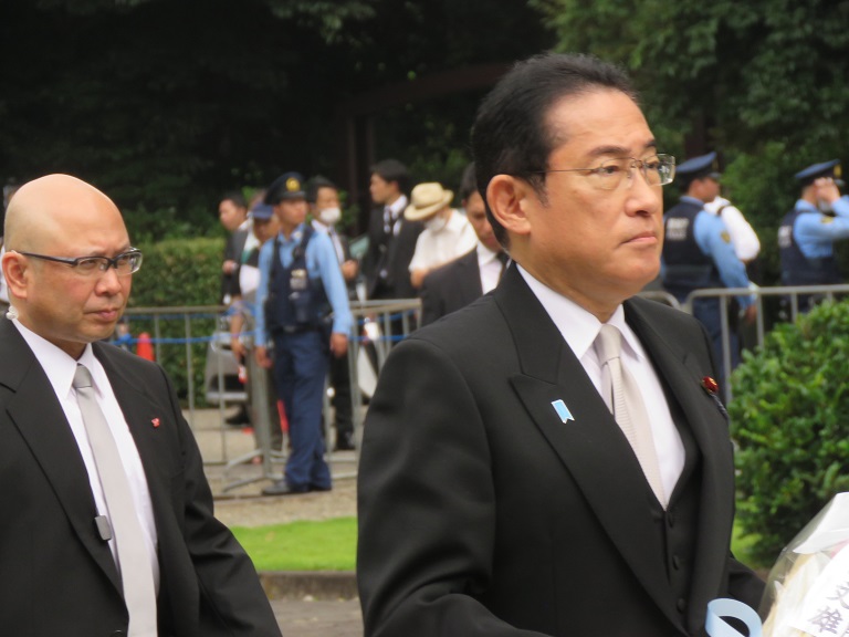 ８月１５日終戦の日　岸田内閣総理大臣の参拝