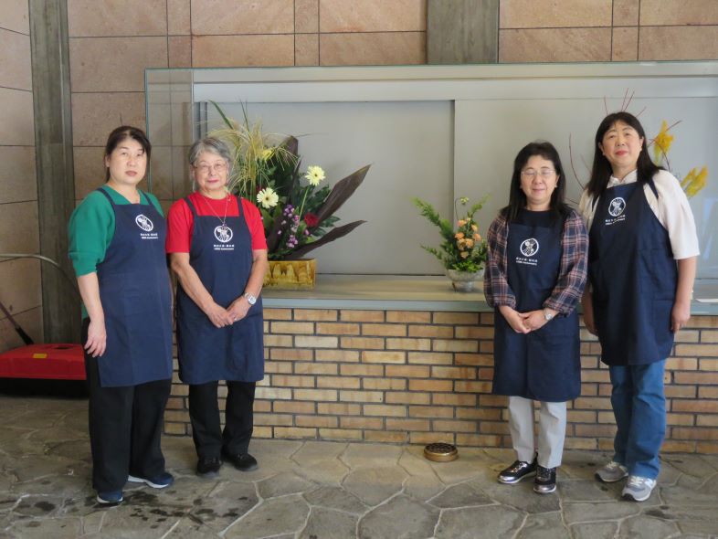 １０月１８日（土）の生け花（柴山古流・縁山流 代表 沼田 冷笑 先生）