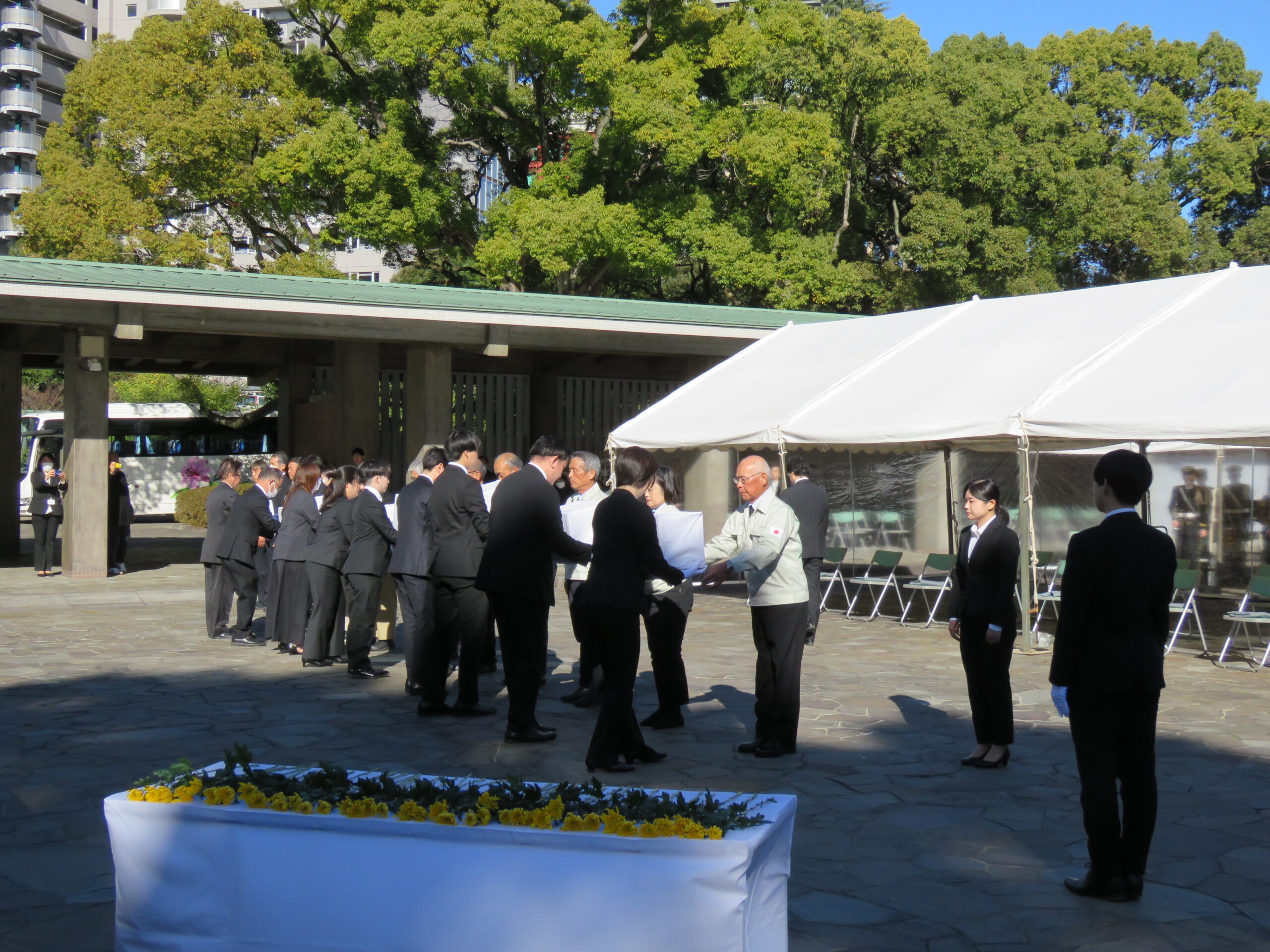 パラオ諸島から戦没者遺骨引渡式