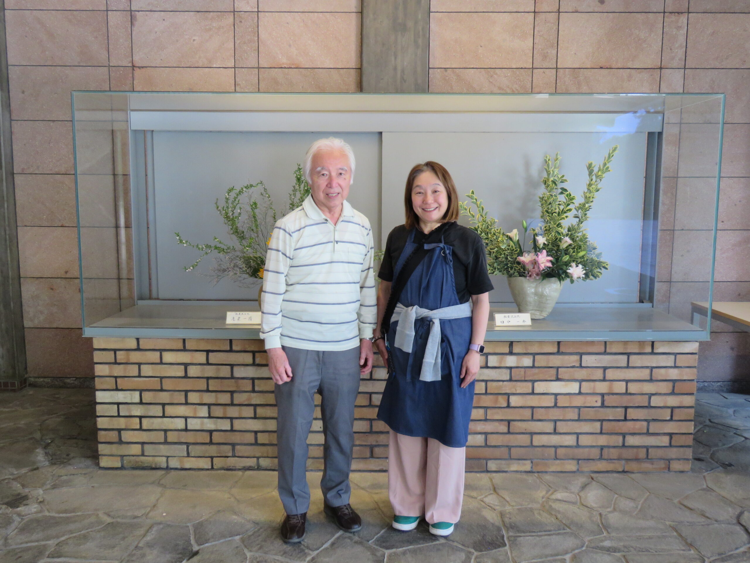 5月16日(土)の生け花（松葉流古流代表：田中 一秀 先生）