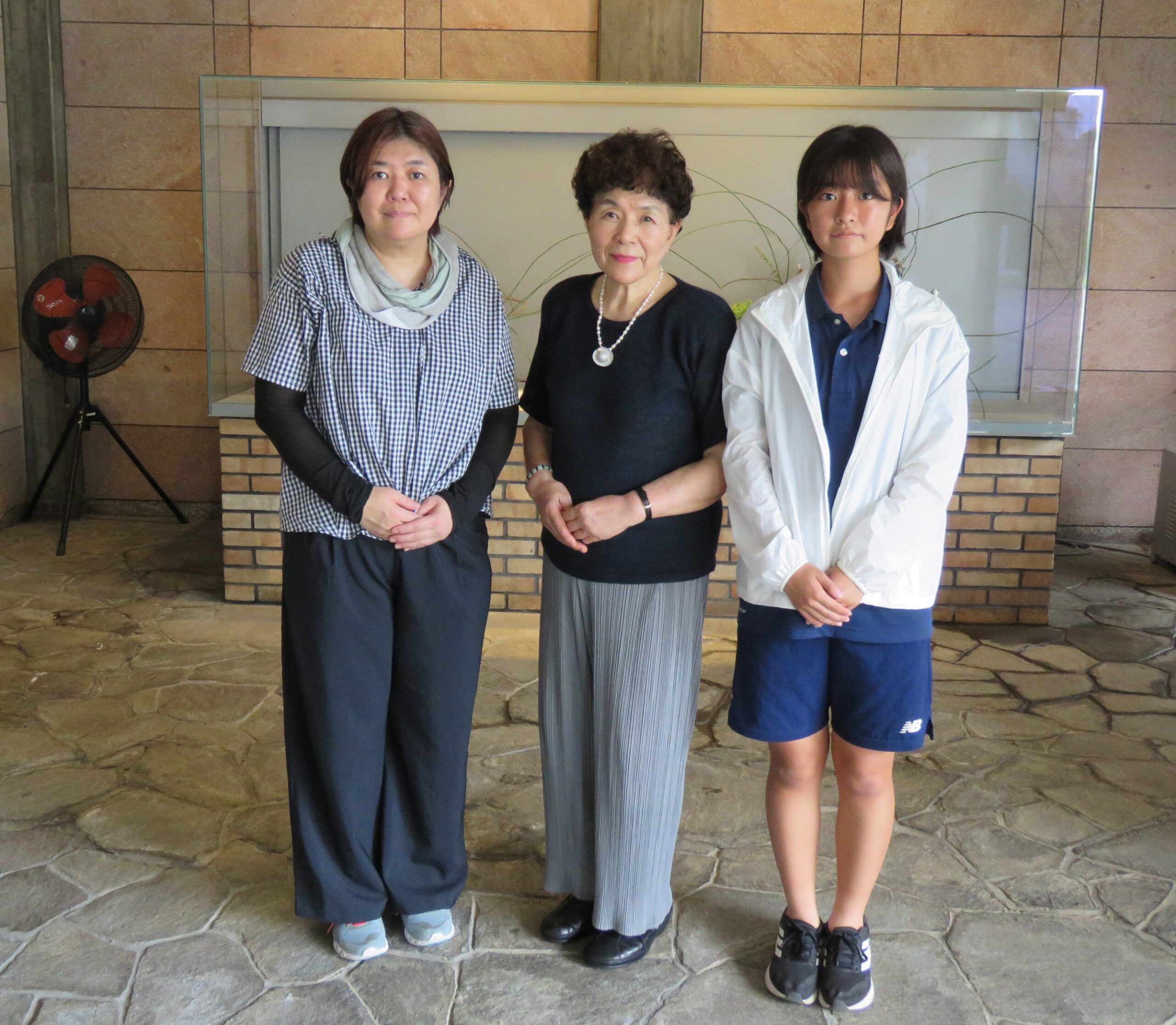 8月22日(土)の生け花（池坊壺宮式 代表：下村 柳泉 先生）